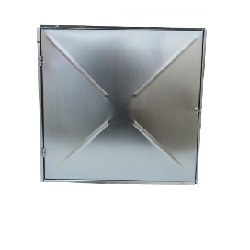 M-5162 | TAMPA DE CONCRETO 80X80CM INCLUSO CHAPA DE AÇO DOBRADA FIXADA PARAFUSO 3/8