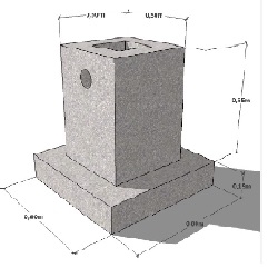M-5158 | BASE DE CONCRETO PARA POSTE