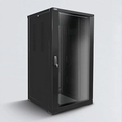M-0751 | RACK PISO, TAMPA FRONTAL PERFURADA 40U X 19" X 700MM PRETO
