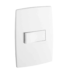 M-0212 | CONJUNTO DE INTERRUPTOR BIPOLAR SIMPLES COM ESPELHO E SUPORTE