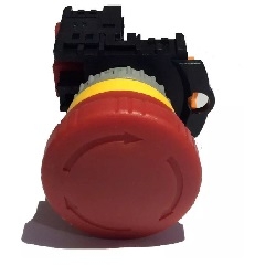 M-5129 | BOTÃO DE EMERGÊNCIA COM CANOPLA PROTEÇÃO E TRAVA