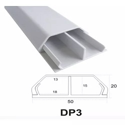 M-0537 | CANALETA DE RODAPÉ LINHA DLP RODAPÉ BRANCA