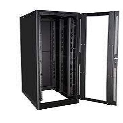 M-0413 | RACK PISO COM GUIAS LATERAIS C/ CHAVE 36U X 27" X 800MMPRETO