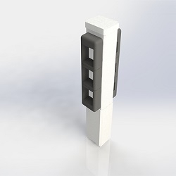 M-0361 | MULTITORRE EM ALUMÍNIO PINTADO INODIZADO BRANCO DE 2100MM A 3100MM - COL0306