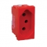 M-5076 | MODULO DE TOMADA NBR 2P+T VERMELHO